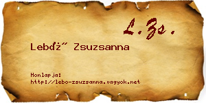 Lebó Zsuzsanna névjegykártya
