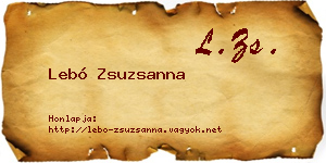 Lebó Zsuzsanna névjegykártya